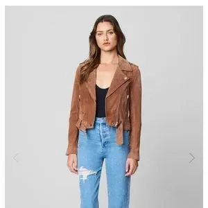 Blank NYC Jackets Coats Blanknyc Suede Jacket Coffee Bean Xs